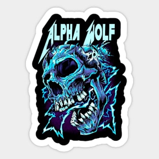 ALPHA WOLF MERCH VTG Sticker